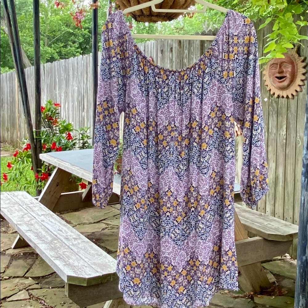 Jolt 3/4 Sleeve Flowered Tunic! Sz XL, Great Shape!🌼
